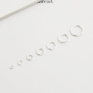 10pcs 3-7mm S925 Sterling Silver Gold Plated Jump Rings