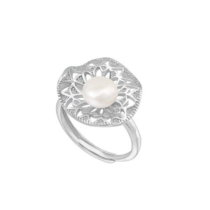 Vintage hollow pearl ring setting