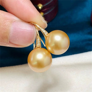 925 Sterling Silver Earring Setting, Pearl Excluded, Fits 8-12mm Half Drilled Pearls (0.9-1.0mm Hole), Drop Earring Mounting Supply