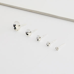10pcs 3-8mm S925 Sterling Silver Earring Backs