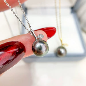 S925 Sterling Silver Gold Leaf Pendant Setting