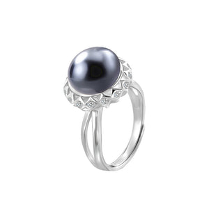 Vintage look simple pearl ring setting