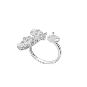 Butterfly pearl ring setting