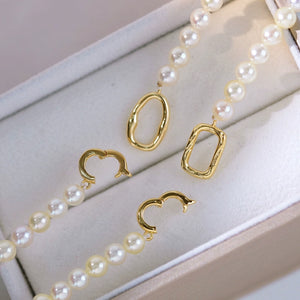 S925 Sterling Silver Oval and Rectangular Clasp for Pearl Necklace Bracelet