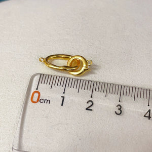 S925 Sterling Silver Big and Small Circle Geometric Clasp