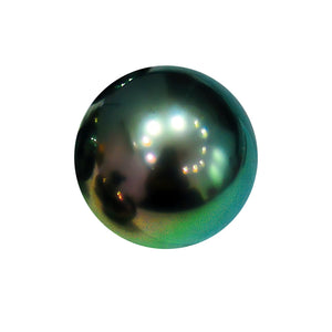 5A 8–14mm Natural Round Tahitian Black Pearl, Flawless Peacock Green Blue Purple Sea Pearl, Undrilled Loose Bead for Custom Jewelry