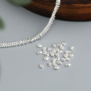 3,4mm 10pcs S925 Sterling Silver Irregular Spacer Beads