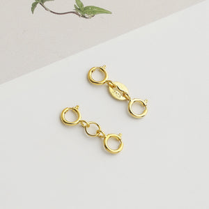 10pcs 5mm S925 Sterling Silver Double Spring Buckle, DIY Jewelry Clasp Accessories