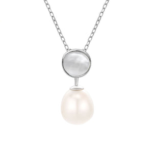 mother of pearl and pearl necklace setting