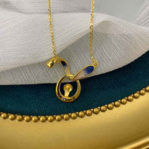 Cute rabbit pearl necklace setting