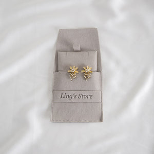 20pcs 12 color jewelry pouch set 8x8cm with 6x6cm holder, multi color suede jewelry packaging for earrings rings necklaces
