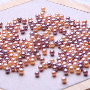 4A 3–8mm Purple Round Freshwater Pearl Beads