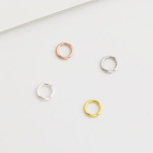 10pcs 3-7mm S925 Sterling Silver Gold Plated Jump Rings
