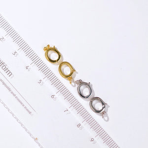 S925 Sterling Silver Dainty Double Loop Bracelet Clasp for Jewelry Making