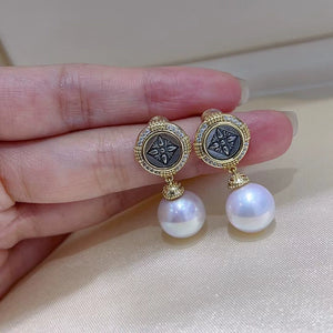 S925 Sterling Silver Gold Coin Earring Setting