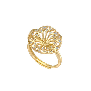 Vintage hollow pearl ring setting