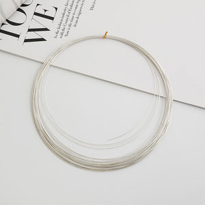 S925 Sterling Silver Thread for DIY Jewelry Making - 0.4-0.5mm Beading Wire