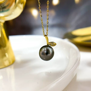 S925 Sterling Silver Gold Leaf Pendant Setting