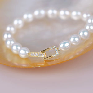 S925 Sterling Silver Rectangular Clasp for Necklace and Bracelet