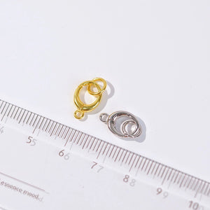 S925 Sterling Silver Circle Buckle Clasp for Jewelry Making