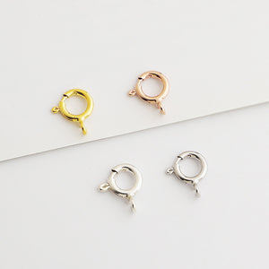 10pcs 5-8mm S925 Sterling Silver Open Spring Buckle