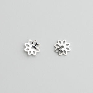 S925 Sterling Silver Flower Bead Caps for DIY Crystal Bracelets