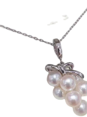 S925 Sterling Silver Grape Pearl Pendant Setting for Jewelry Making