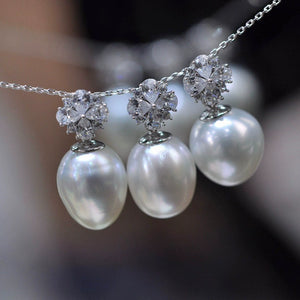 S925 Sterling Silver Cute Pearl Pendant Setting for Jewelry Making