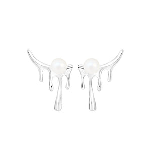 water drop lava earrings settings