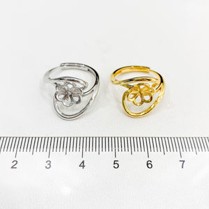 S925 Sterling Silver or Gold Pearl Ring Setting