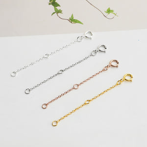 5cm 10pcs S925 Sterling Silver Adjustable Extension Chain for Jewelry Making