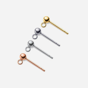 10pcs S925 Sterling Silver Open and Closed Hoop Round Bead Earring Post