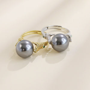 Hollow pearl ring setting