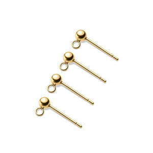 10pcs S925 Sterling Silver Open and Closed Hoop Round Bead Earring Post