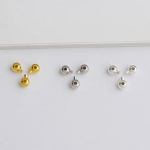 10pcs S925 sterling silver crimp end beads