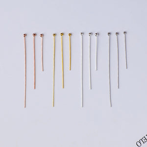 10pcs 20-40mm S925 Sterling Silver Ball Head Needles