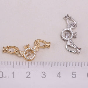 S925 Sterling Silver Angel Clasp for Jewelry Making