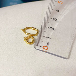 S925 Sterling Silver Big and Small Circle Geometric Clasp