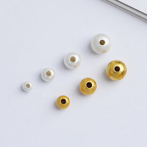 50pcs 2-6mm S925 Sterling Silver Frosted Matte Spacer Beads