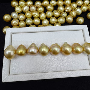 3A Baroque South Sea Gold Pearl 9–14mm Loose Single Bead