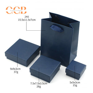 10pcs blue and grey jewelry box set, luxury packaging for rings earrings bracelets, customizable jewelry gift boxes without logo