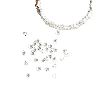 10pcs S925 Sterling Silver Irregular Spacer Beads for DIY Jewelry Making