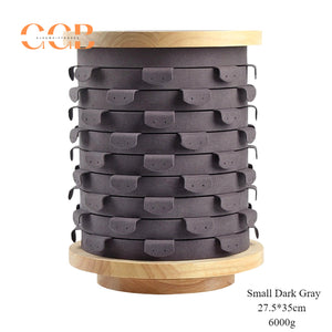 Rotating Wooden Earring Display Stand, Multi-Layer Jewelry Organizer