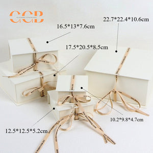 10pcs book style jewelry gift box with ribbon, white necklace ring earring packaging box set, elegant jewelry storage and gift boxes