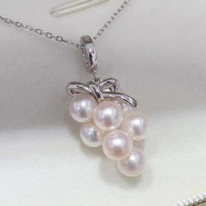 S925 Sterling Silver Grape Pearl Pendant Setting for Jewelry Making