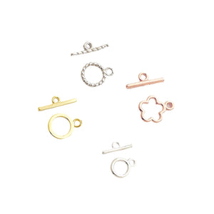 S925 Sterling Silver Flower OT Clasp