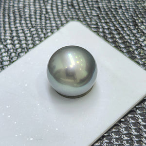 5A 9-14mm Light Platinum Grey Tahitian Pearl, Natural Round Saltwater Pearl High Luster Loose Pearl