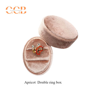 Oval velvet ring box soft velvet jewelry ring box
