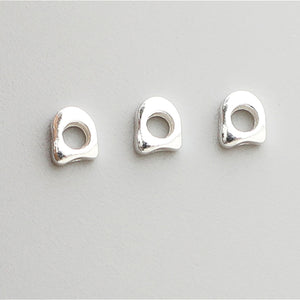 10pcs S925 Sterling Silver Irregular Spacer Beads for DIY Jewelry Making