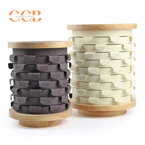 Rotating Wooden Earring Display Stand, Multi-Layer Jewelry Organizer